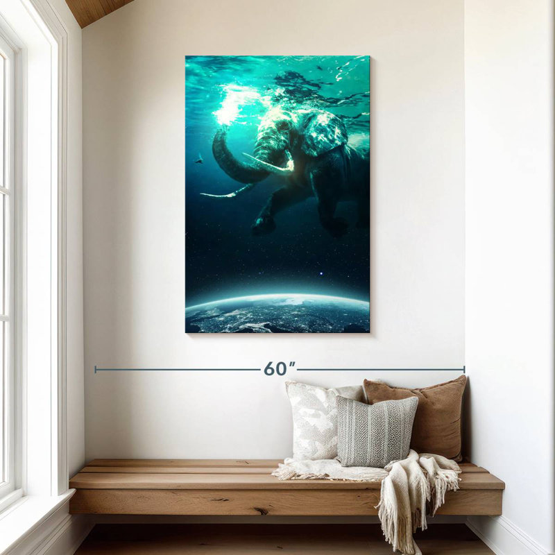 Brampt Elephant In Space, 45" H x 30" W