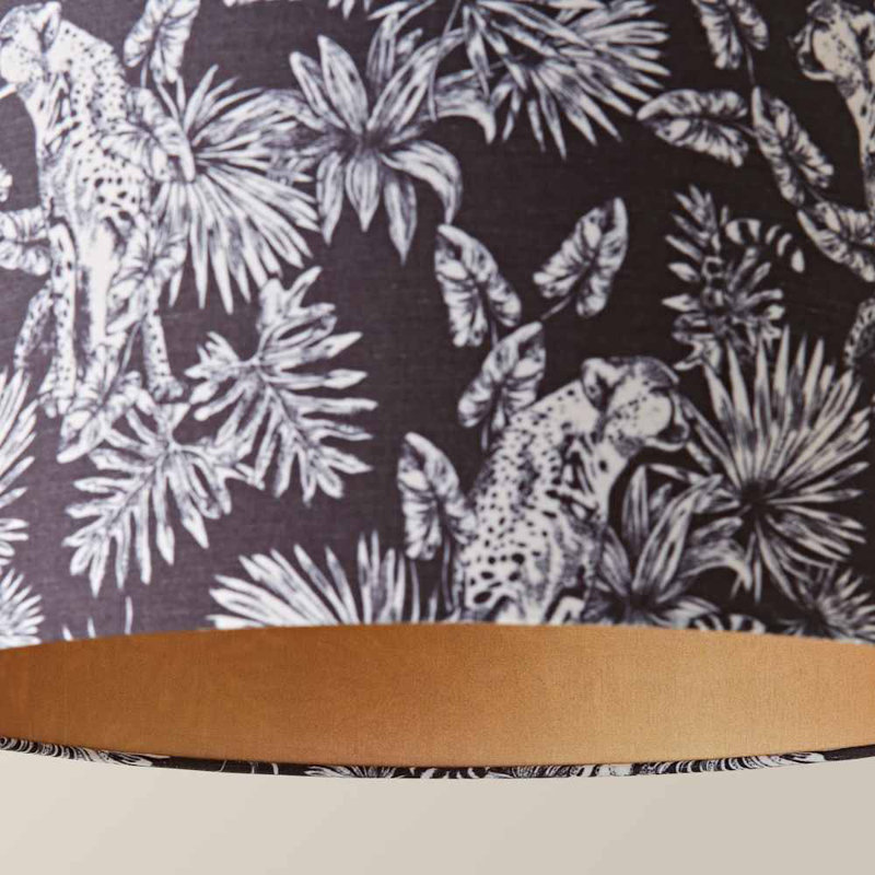 Leila 23.5 cm H Drum Lamp Shade ( Slip-On ) in Black