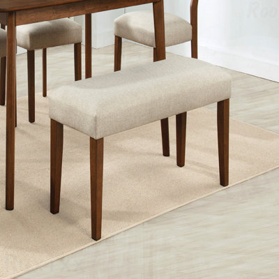 Ensemble de meubles Mid-Century rembourrés et moelleux en bois chaleureux pour salle à manger