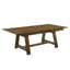 Ensemble de salle à manger 9 pièces : table à rallonge de 40 cm, chaises rembourrées, bois massif, fini chaleureux, mobilier en bois brun.-1134594351