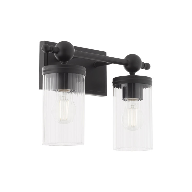 LEE Boulevard 2 Light Vanity, Matte Black