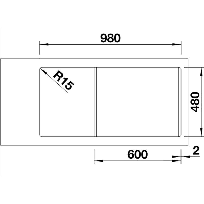 Sona 1.5 Bowl Inset Kitchen Sink, Tartufo