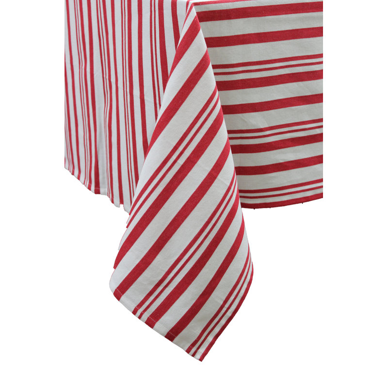 Nappe à rayures 100% coton Wilson, Rouge, L 84 po x l 60 po