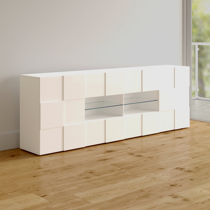 Bailee 241cm Sideboard, Gloss White