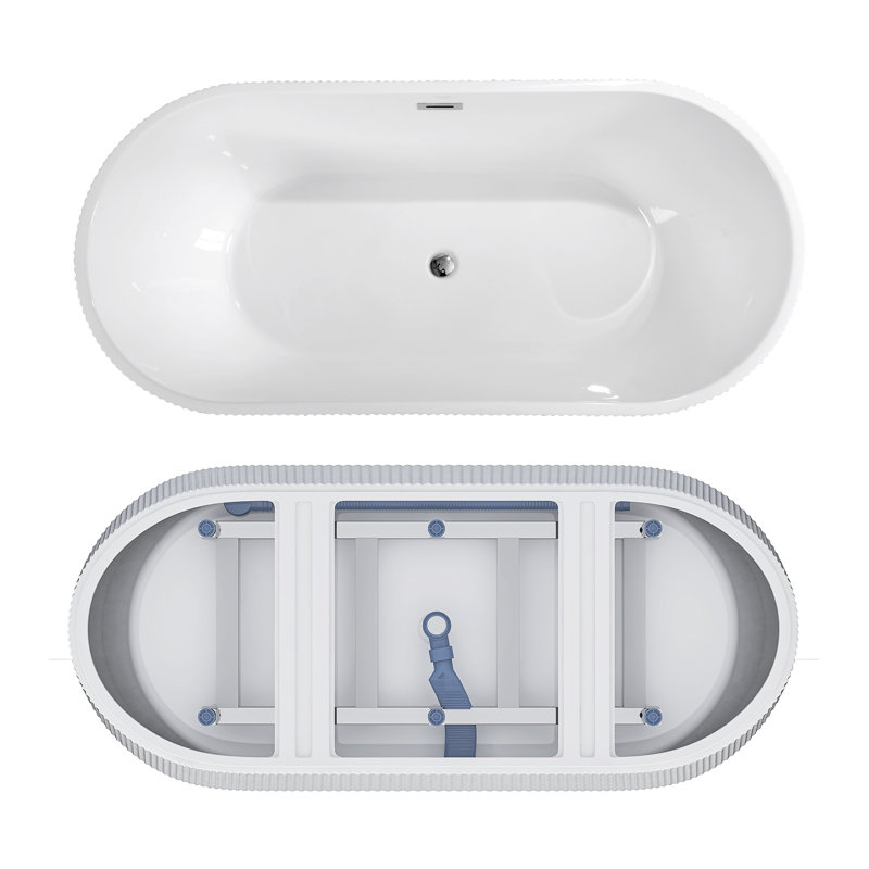 67'' x 31'' Soaking Acrylic Bathtub
