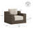 Isadora Aleira 85.4'' Wide Upholstered Outdoor Patio Wicker Lounge Chairs with Cushion