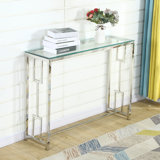 Downend 41'' Glass Top Console Table