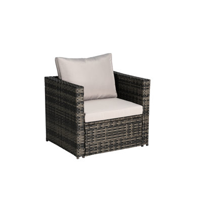 Mobilier de patio extérieur American Design: chaise pour 2 personnes avec, charge de 360 lb, gris, coussins, coussins à structure complète pour l'extérieur: sièges,