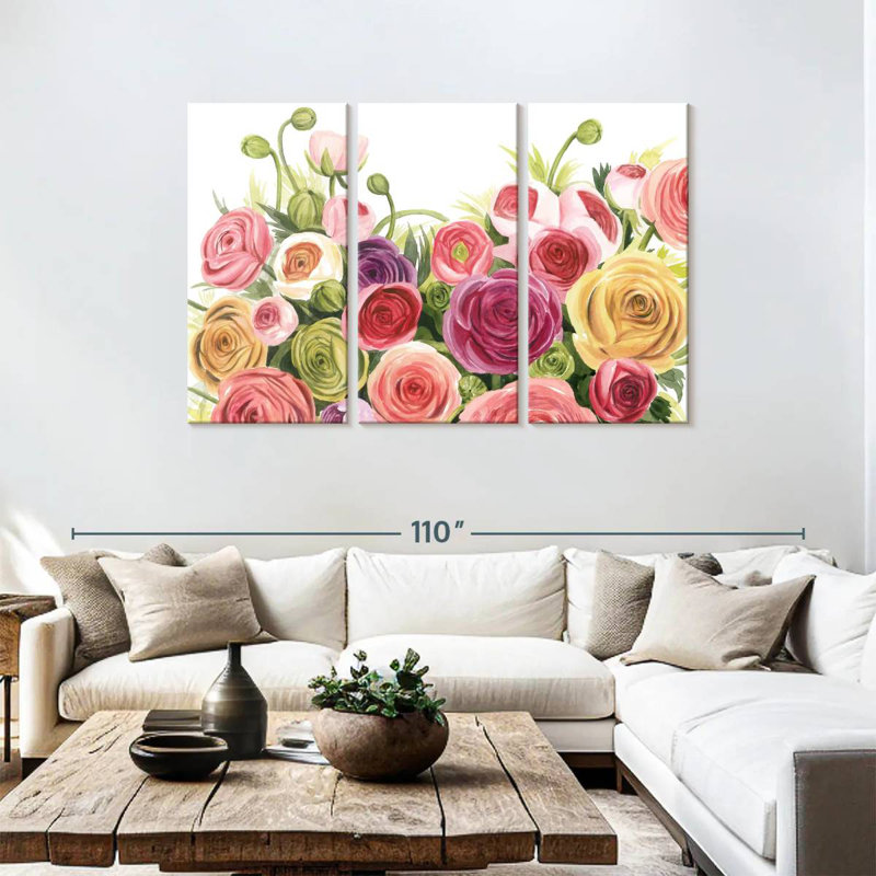 Panorama Harnek Ranunculus, H 48 po x l 74 po