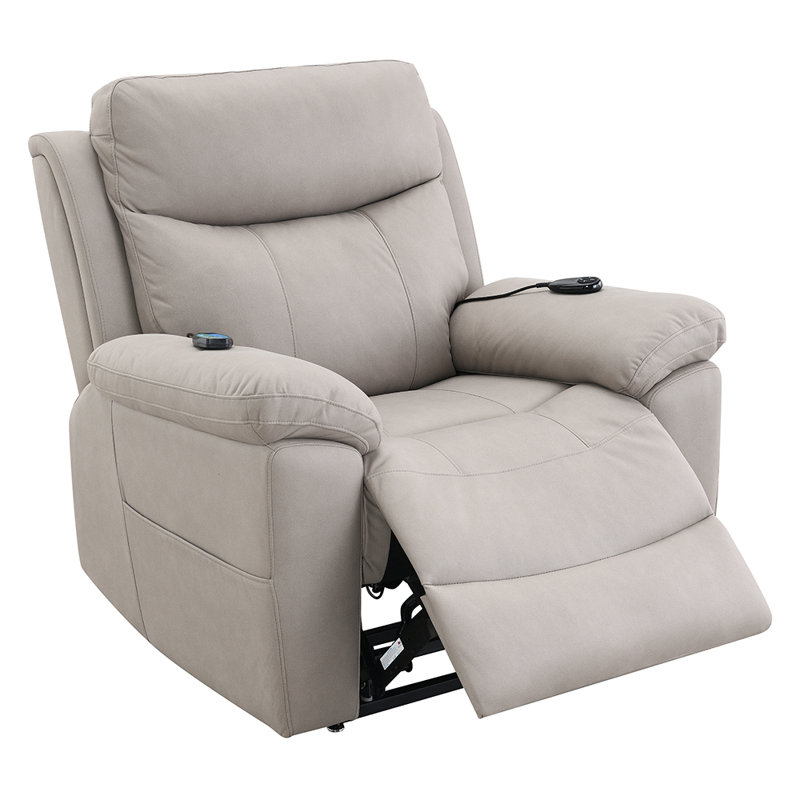 Fauteuil inclinable électrique Toby, Gris clair