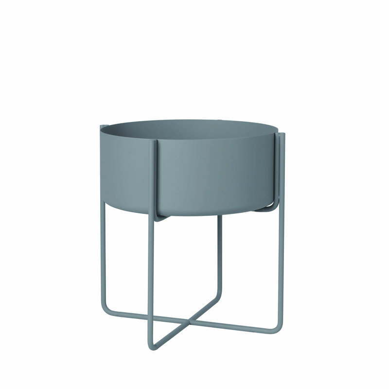 Steel Gray Tall Powder Coated Steel Plant Stand