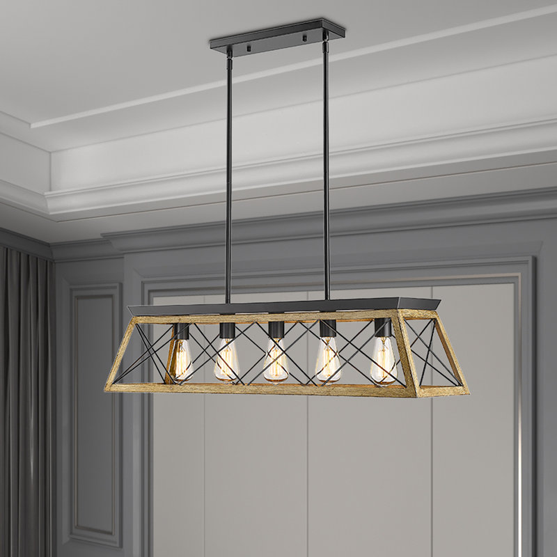 Alexia 5 - Light 35.83"W Brown/Black Pendant