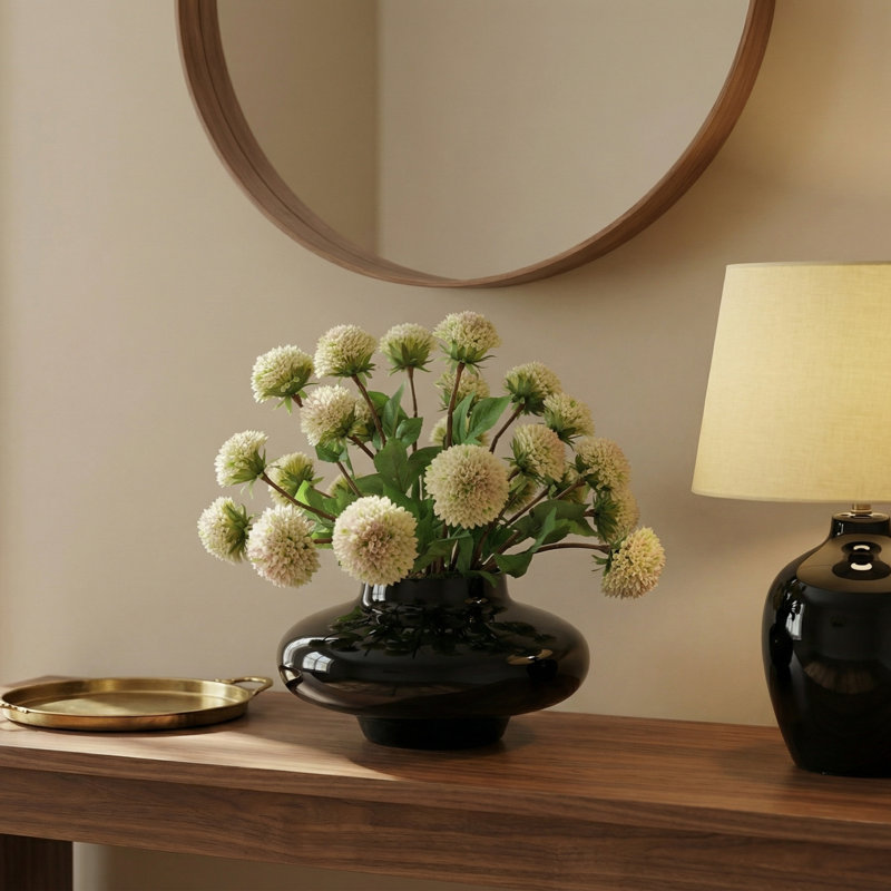 Dahlia Spray Arrangement in Round Glass Vase