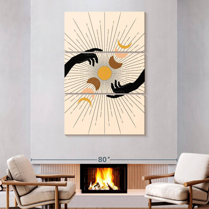 Cycles de lune Adella Boho, H 74 po x l 48 po