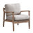 Jincy 25" Wide Linen Upholstered Arm Accent Chair with Wooden Legs