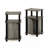 3-Tier End Side Table/Nightstand with Door(2-Pack)