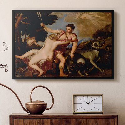 Venus and Adonis, 1554-Titian (Tiziano Vecelli)-Framed Gallery Wrapped Canvas