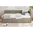 Twin Size L Shape Corner Bed, Corduroy Upholstered Daybed-1488390057