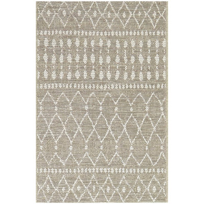 Tapis intérieur / extérieur brun clair / taupe Peleus