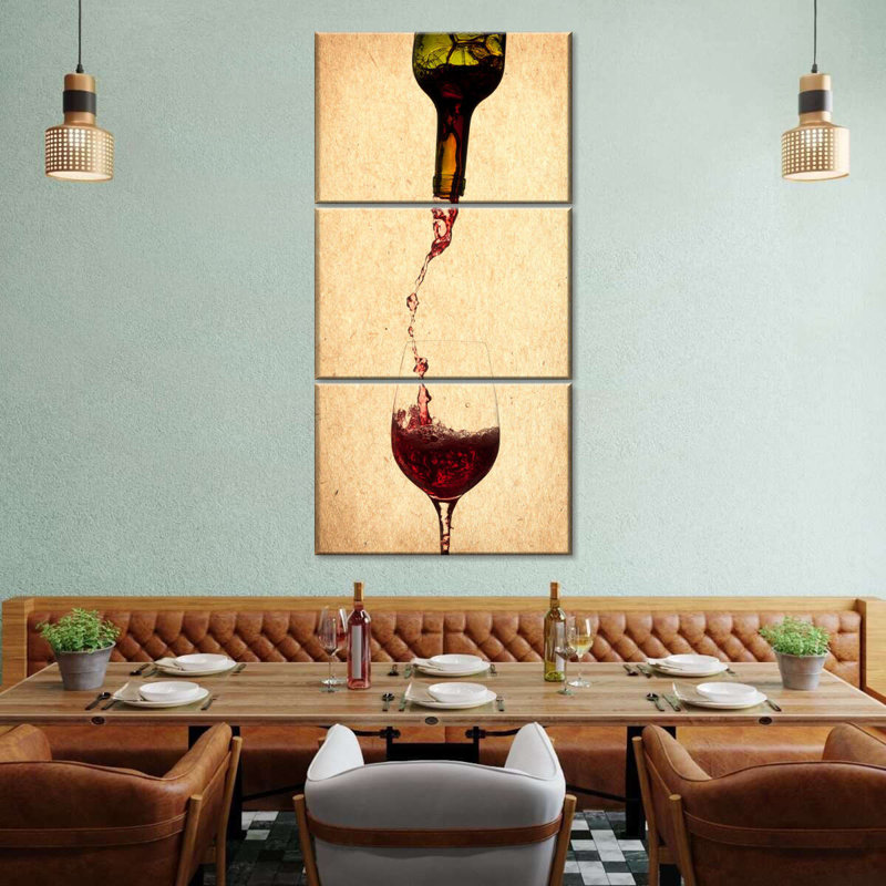 «Versing Wine», reproduction sur toile, H 12 po x l 27 po x P 1 po