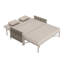 131.5 cm W Steel Patio Daybed with Cushions-1150034761