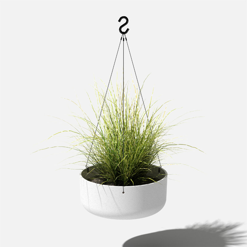 Mason Series Hanging Kona Bowl Planter, 1, White