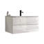 Meuble-lavabo mural 36 po avec lavabo en céramique à un trou, grand meuble-lavabo flottant avec rangement pour salle de bain moderne, pré-assemblé