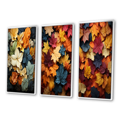 Ensemble d'imprimés 3 pièces - Feuilles d'automne