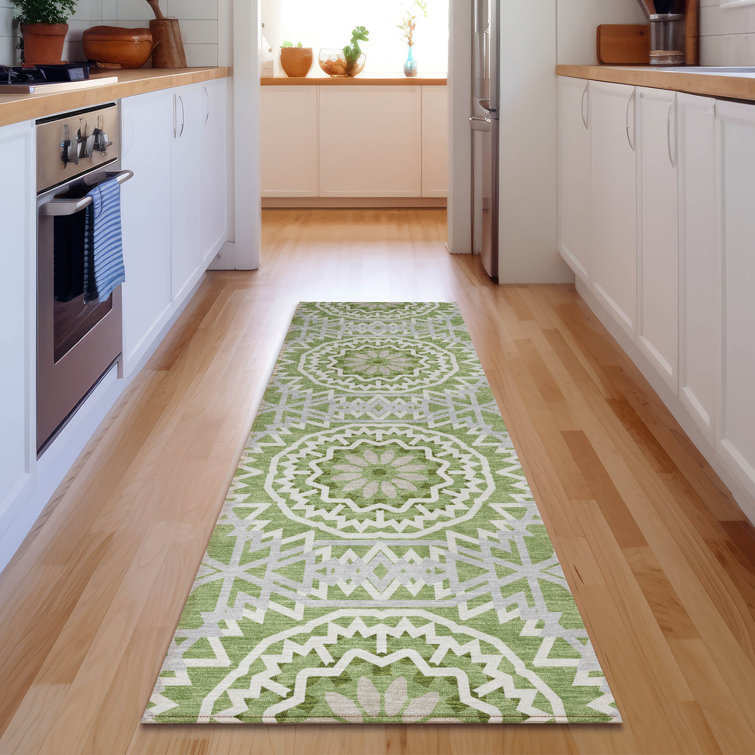 Premium Machine Washable Cerrito Green Rug