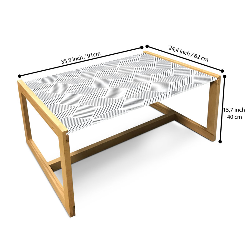 Jaelynne Sled Coffee Table, 90cm H x 62cm W x 40cm D