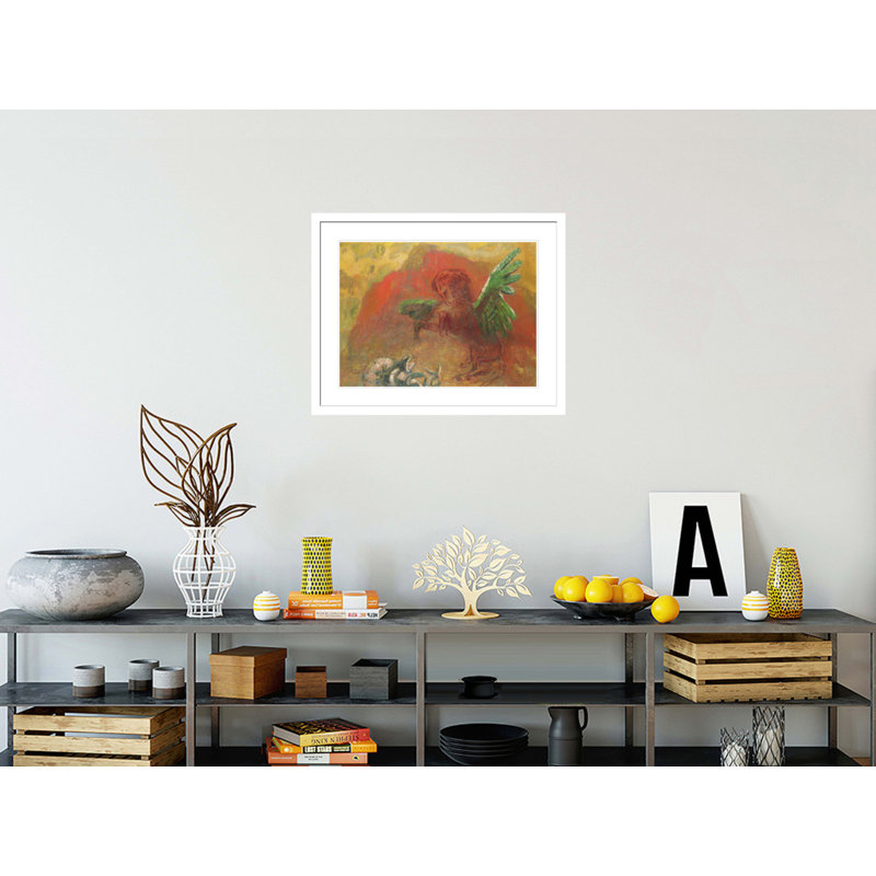 Pegasus Triumphant by Odilon Redon -Framed Giclee Print, 23.38" H x 29.5" W