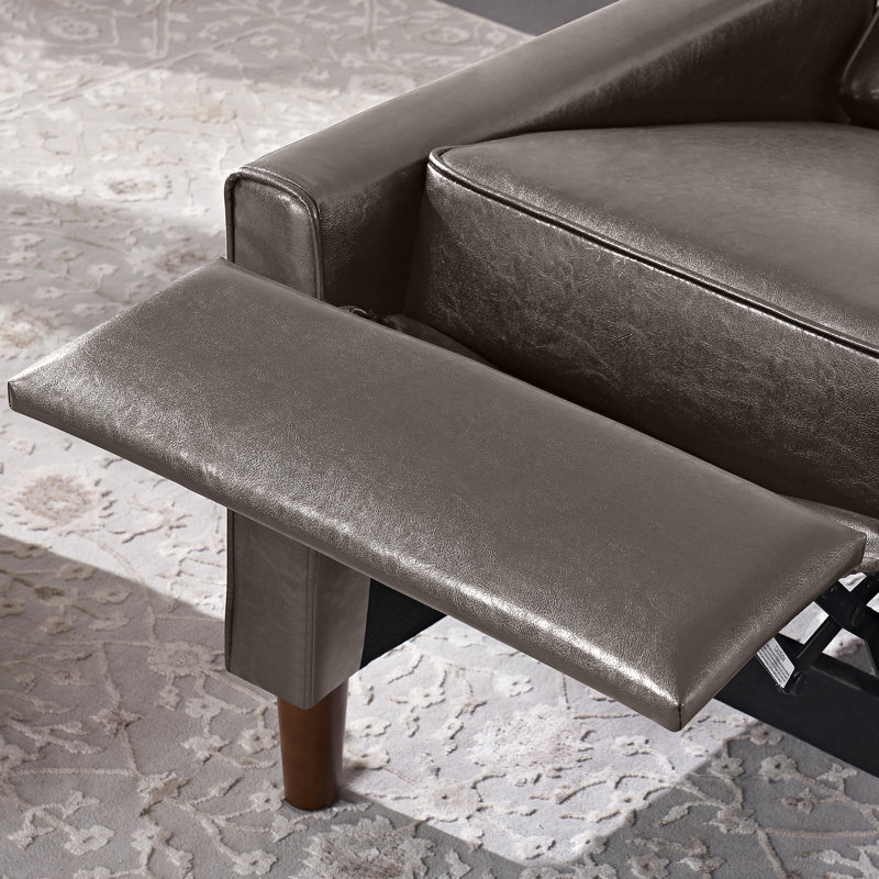 Fauteuil inclinable manuel standard en similicuir de 28 po de largeur Decatur, Similicuir kaki