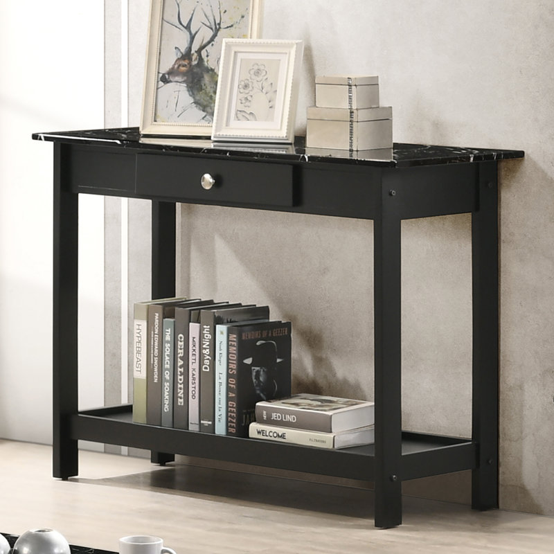 Arnardo 41.75" Console Table, Black, Black