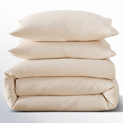 Felix Waffle Cotton Duvet Cover Set