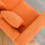 Canapé modulaire orange 60 pouces 2 places, esthétique moderne Streamline, coussins de bureau,