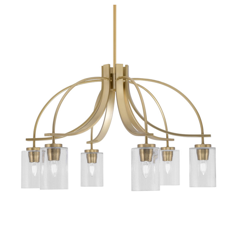 Lustre Cavella, H 17,75 po x l 28,25 po x P 28,25 po, 6, Laiton New Age