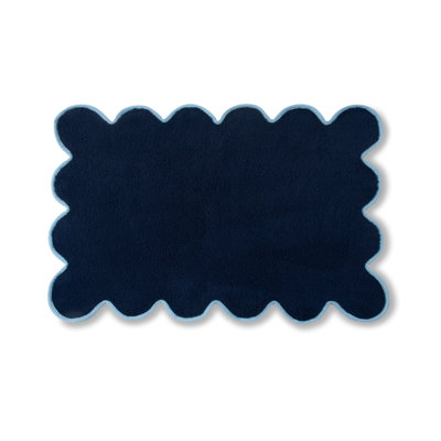 Scalloped Cotton Bath Mat