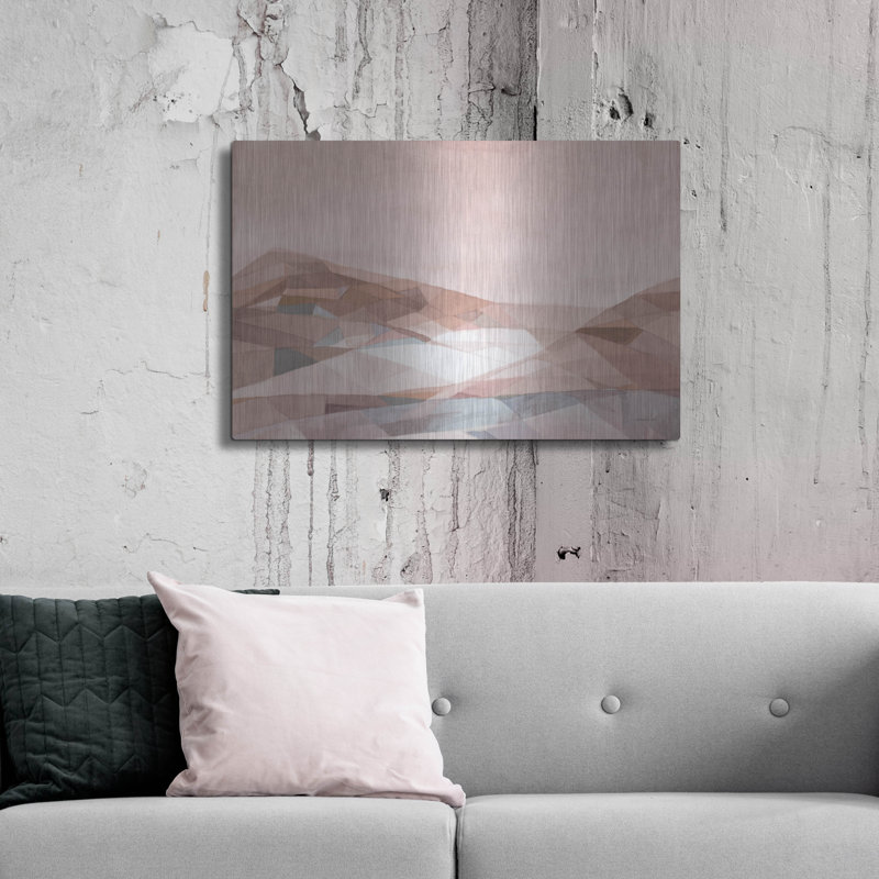 «Warm Geometric Mountain» par Danhui Nai, art mural en métal