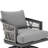 Evalyn Swivel Metal Outdoor Lounge Chair