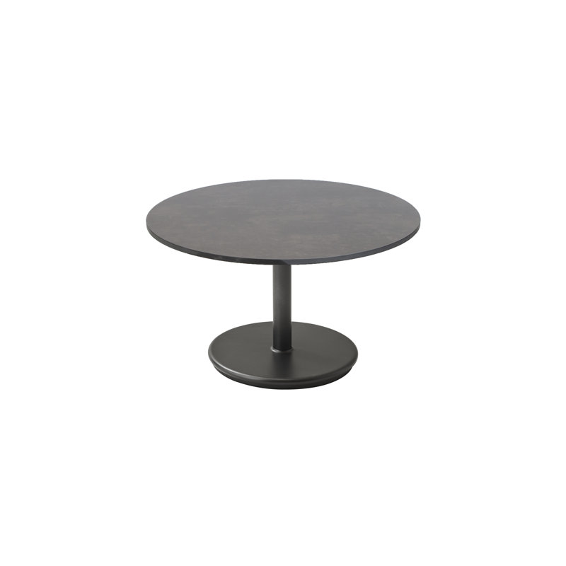 Go Outdoor Round, 15.8" H x 27.6" W x 27.6" D, Dark Gray, Black
