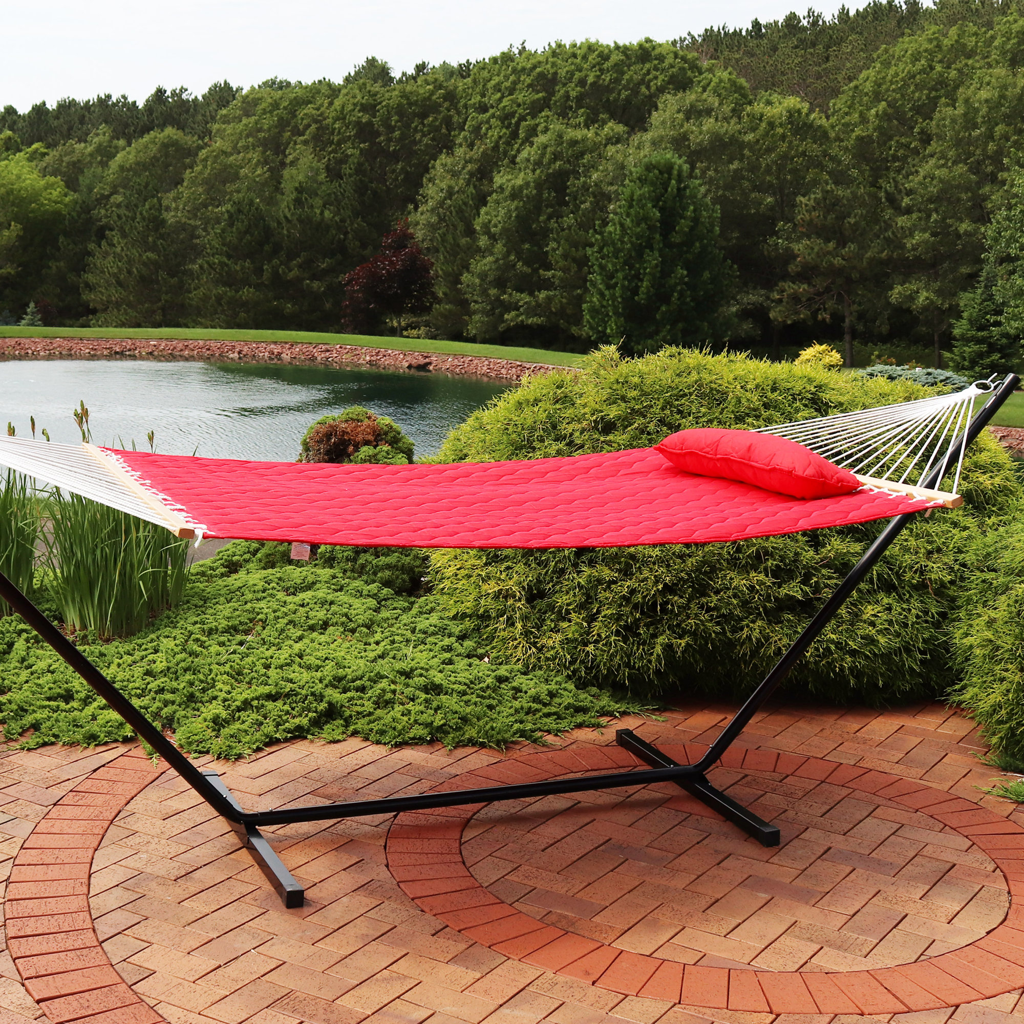 Sitz Double Spreader Bar Hammock, Red