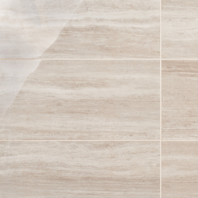 Carreau poli grand format Atlanta, Taupe