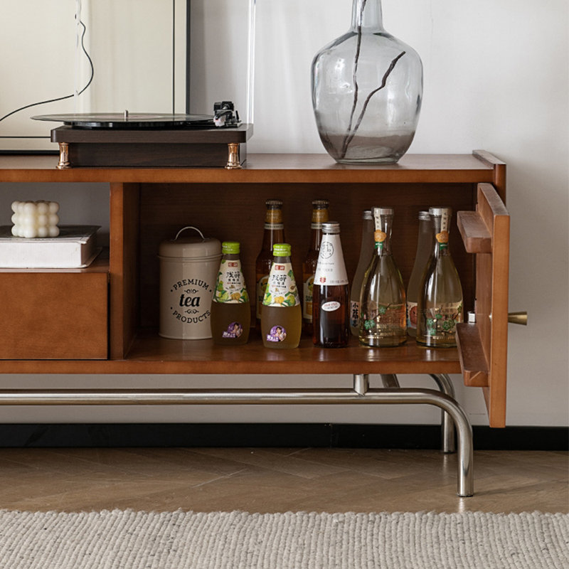 Meuble télé de style nordique rétro, 82.68"