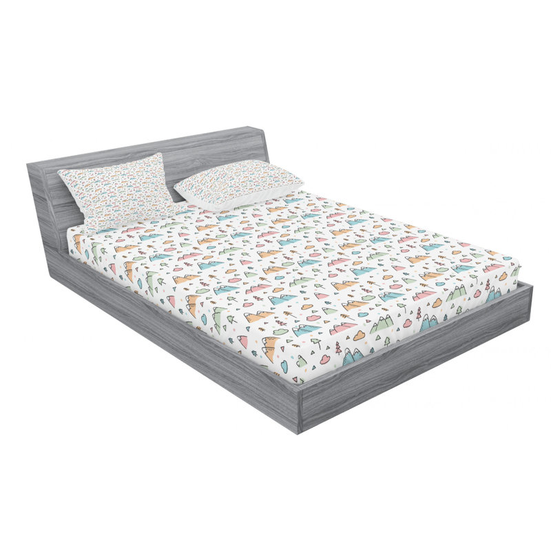 Microfiber Sheet Set, Queen Sheet Set with Fitted Sheet