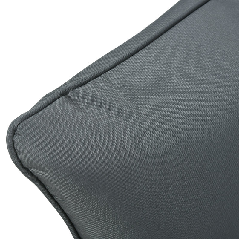 Outsunny Outdoor Seat and Back Cushion Set Olefin 61 x 61 cm, Grey
