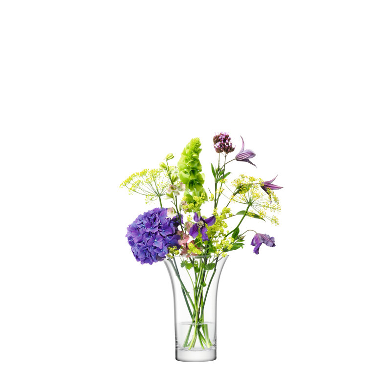 Handmade Glass Table Vase, 8.6614" H x 5.7087" W x 5.7087" D