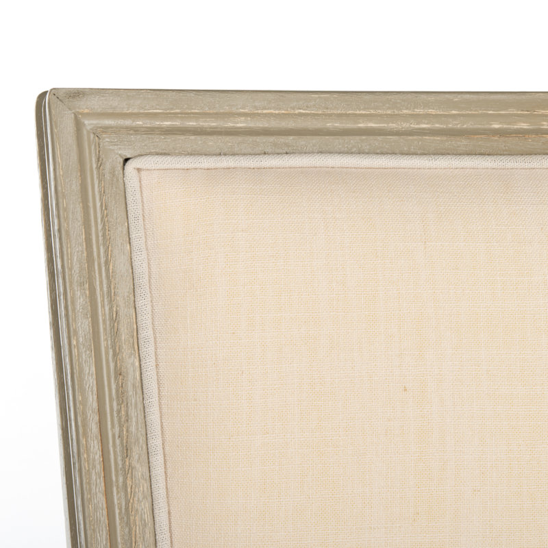 Tabouret de comptoir et de bar, Tabouret de comptoir (siège d'une hauteur de 26 p, Beige clair / cadre gris rustique