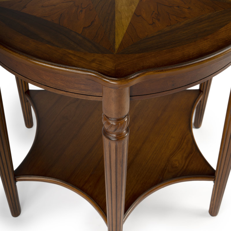 Arine Solid Wood End Table, Brown
