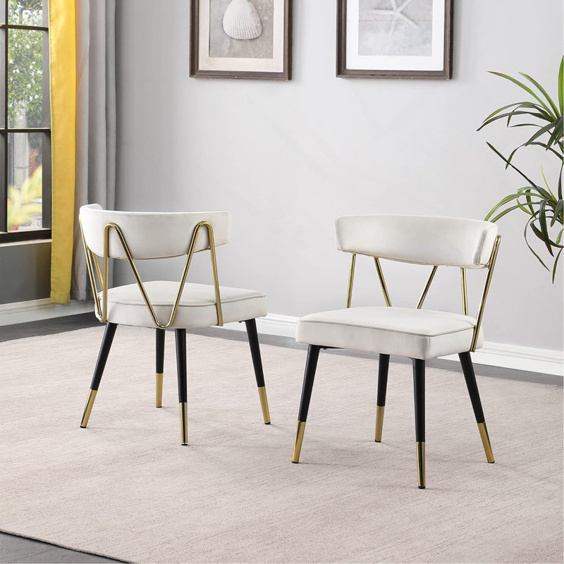 Chaise d'appoint Aarhus , Velours crème