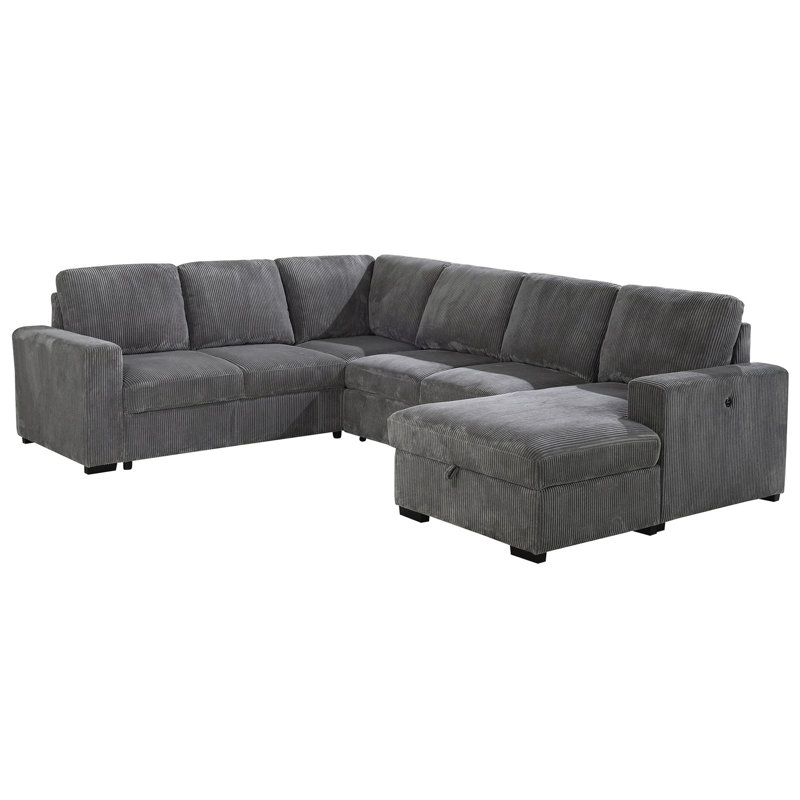 Canapé modulaire avec fonction coulissante Melody Gray